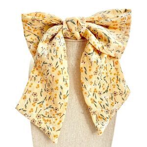 NEW Anthropologie Boho Floral Bow Barrette Hair Clip Paris
